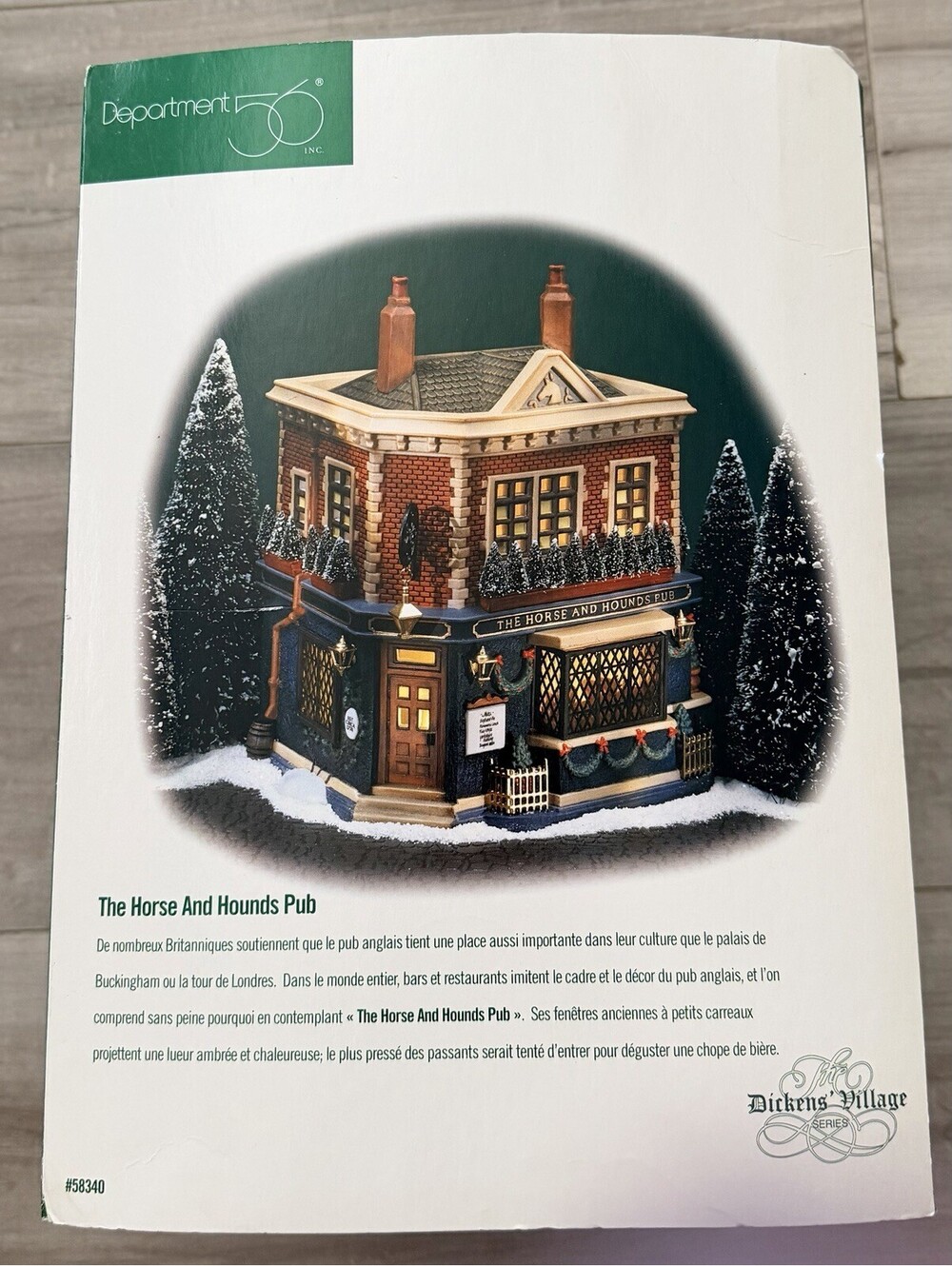 Dept 56 Dickens' Village Series  “The Horse And Hounds Pub” #58340 Excellent !